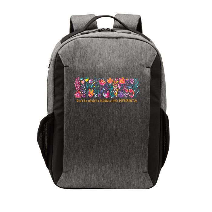 Dont Be Afraid to Bloom a Little Differently Flowers Autism Vector Backpack