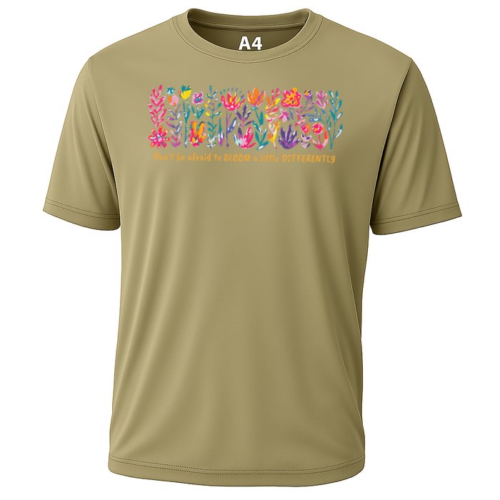 Dont Be Afraid to Bloom a Little Differently Flowers Autism Performance Shirt