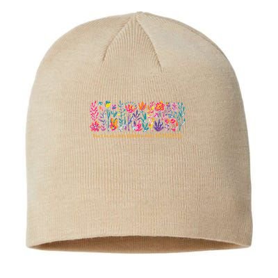 Dont Be Afraid to Bloom a Little Differently Flowers Autism Sustainable Beanie