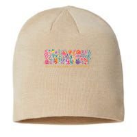 Dont Be Afraid to Bloom a Little Differently Flowers Autism Sustainable Beanie