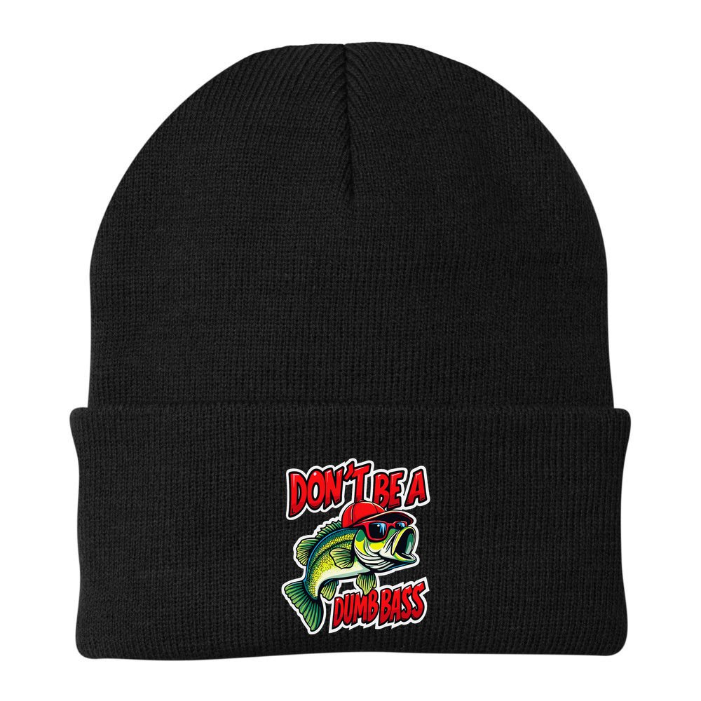 DonT Be A Dumb Bass Fishing Humor Fisherman Master Baiter .Png Beanie