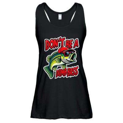DonT Be A Dumb Bass Fishing Humor Fisherman Master Baiter .Png Ladies Essential Flowy Tank