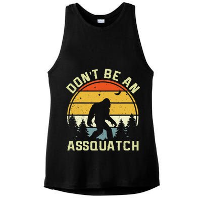 DonT Be An Sasquatch . Funny Sasquatch Ladies PosiCharge Tri-Blend Wicking Tank