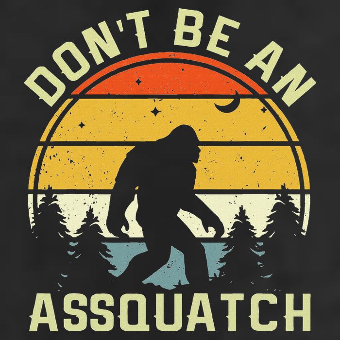 DonT Be An Sasquatch . Funny Sasquatch 7 Panel Mesh Trucker Snapback Hat