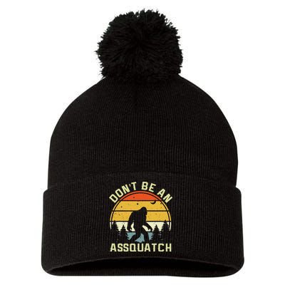 DonT Be An Sasquatch . Funny Sasquatch Pom Pom 12in Knit Beanie