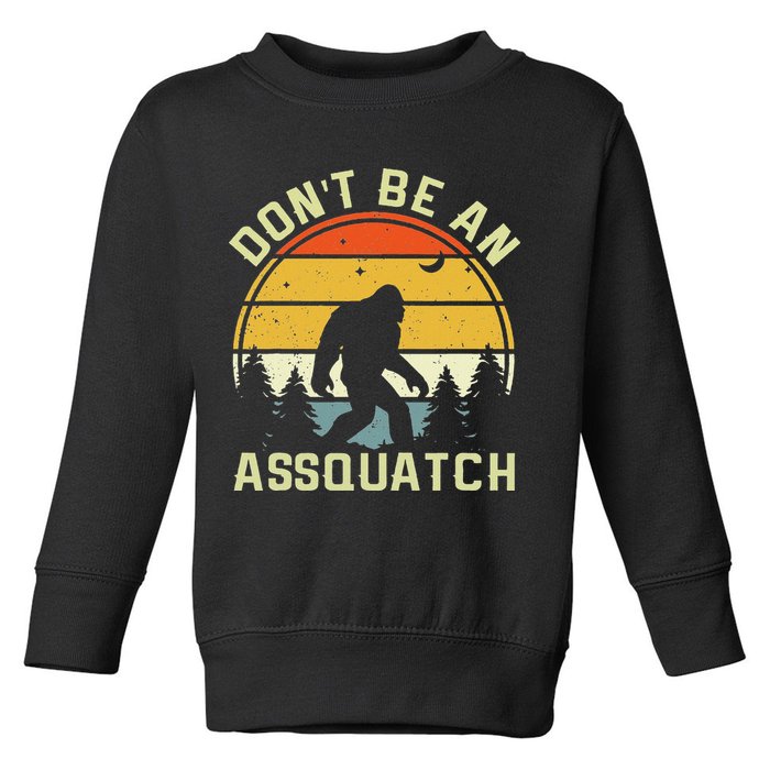 DonT Be An Sasquatch . Funny Sasquatch Toddler Sweatshirt