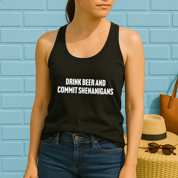 Drink Beer And Commit Shenanigans Womens Tank Top