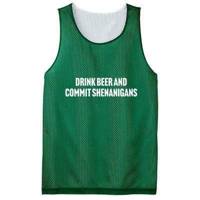 Drink Beer And Commit Shenanigans Mesh Reversible Basketball Jersey Tank