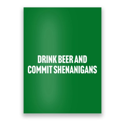 Drink Beer And Commit Shenanigans Poster