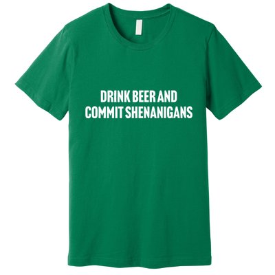 Drink Beer And Commit Shenanigans Premium T-Shirt
