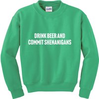 Drink Beer And Commit Shenanigans Kids Sweatshirt