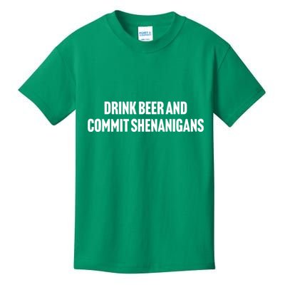 Drink Beer And Commit Shenanigans Kids T-Shirt