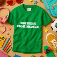 Drink Beer And Commit Shenanigans Kids T-Shirt
