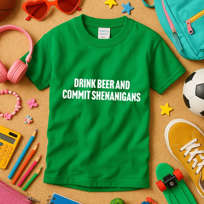 Drink Beer And Commit Shenanigans Kids T-Shirt
