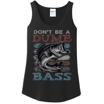 Dont Be A Dumb Bass Funny Bass Fishing Dad Jokes Ladies Essential Tank