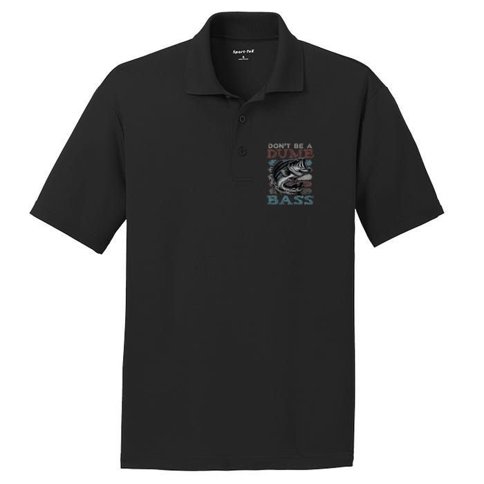 Dont Be A Dumb Bass Funny Bass Fishing Dad Jokes PosiCharge RacerMesh Polo