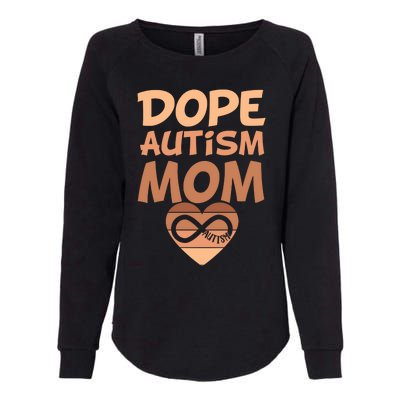 Dope Black Autism Mom Of Autistic Son Infinity Symbol Cute Gift Womens California Wash Sweatshirt