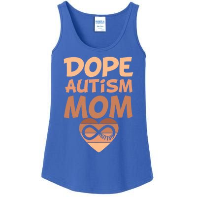 Dope Black Autism Mom Of Autistic Son Infinity Symbol Cute Gift Ladies Essential Tank