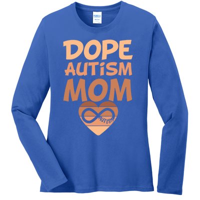 Dope Black Autism Mom Of Autistic Son Infinity Symbol Cute Gift Ladies Long Sleeve Shirt