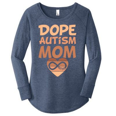 Dope Black Autism Mom Of Autistic Son Infinity Symbol Cute Gift Women's Perfect Tri Tunic Long Sleeve Shirt