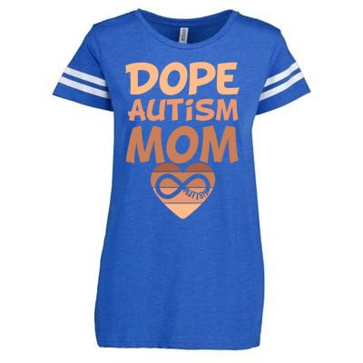 Dope Black Autism Mom Of Autistic Son Infinity Symbol Cute Gift Enza Ladies Jersey Football T-Shirt