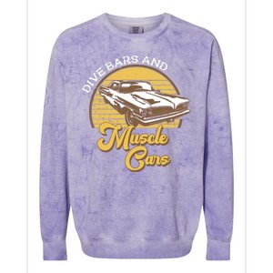 Drive Bars And Muscle Cars Colorblast Crewneck Sweatshirt