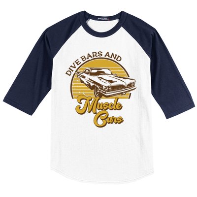 Drive Bars And Muscle Cars Baseball Sleeve Shirt