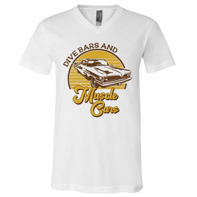 Drive Bars And Muscle Cars V-Neck T-Shirt