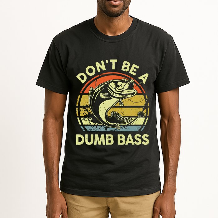 Dont Be A Dumb Bass Fish Dad Funny Fisherman Fishing Tall T-Shirt