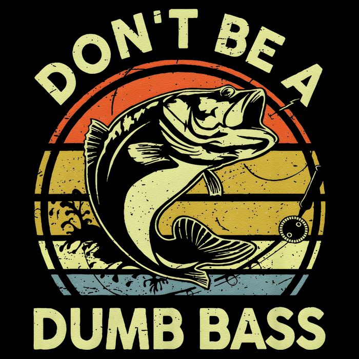 Dont Be A Dumb Bass Fish Dad Funny Fisherman Fishing Drawstring Bag