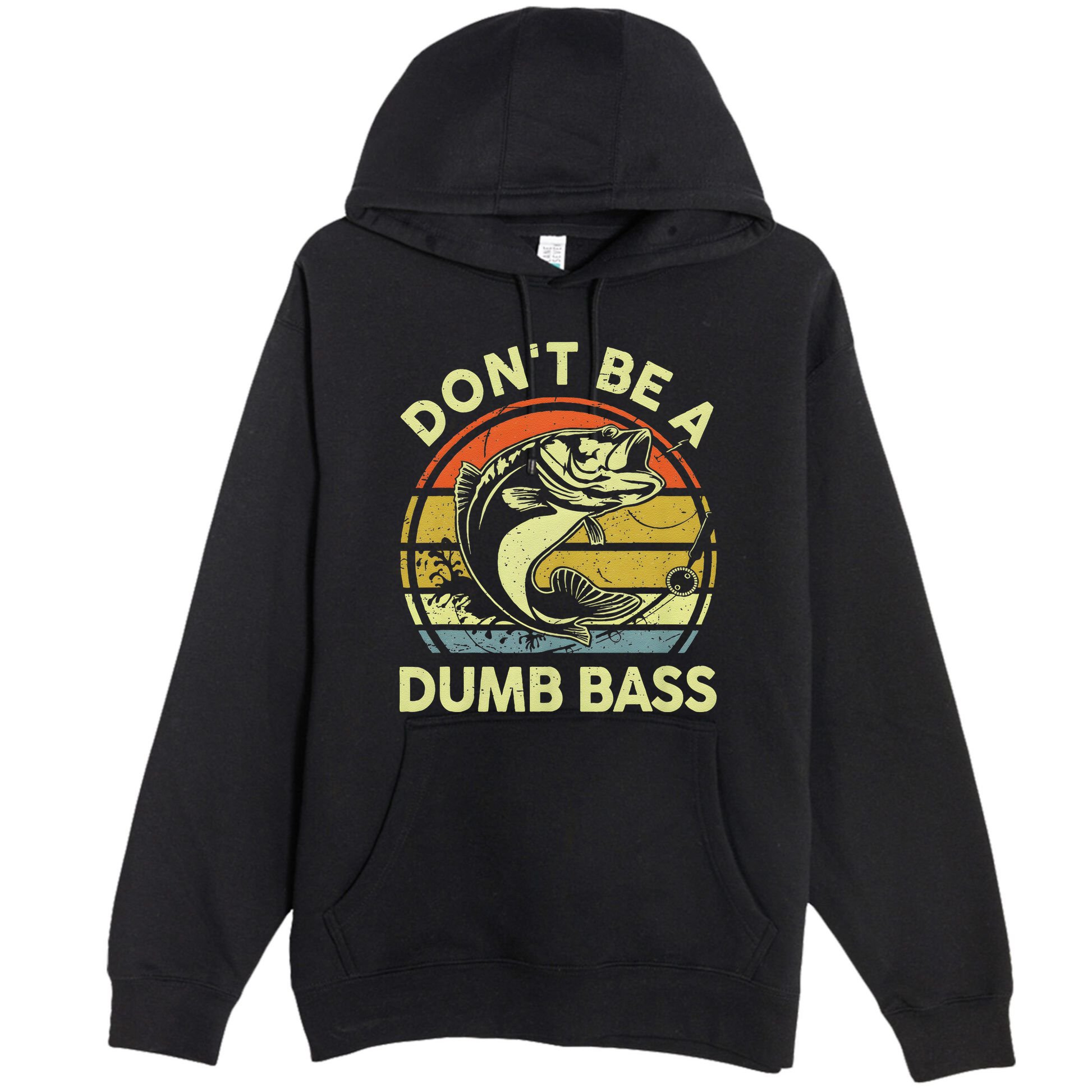 Dont Be A Dumb Bass Fish Dad Funny Fisherman Fishing Premium Pullover Hoodie
