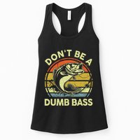 Dont Be A Dumb Bass Fish Dad Funny Fisherman Fishing Womens Tank Top