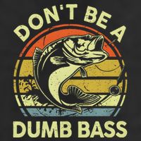 Dont Be A Dumb Bass Fish Dad Funny Fisherman Fishing Microfiber Hand Towel