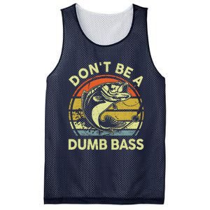 Dont Be A Dumb Bass Fish Dad Funny Fisherman Fishing Mesh Reversible Basketball Jersey Tank