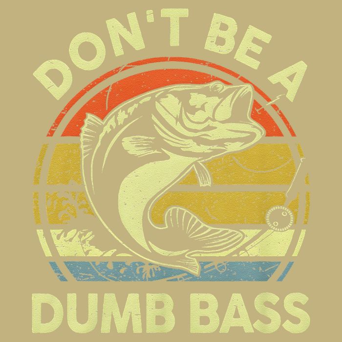 Dont Be A Dumb Bass Fish Dad Funny Fisherman Fishing Sustainable Beanie