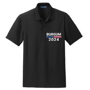 Doug Burgum American Flage 2024 Dry Zone Grid Polo