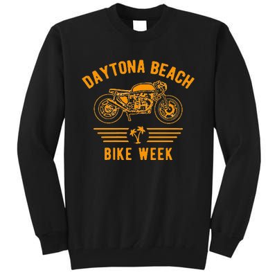 Daytona Beach Bike Week Retro Motorcycle Design Tall Sweatshirt