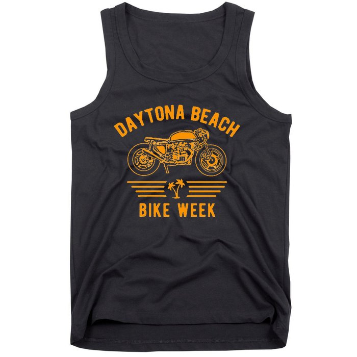 Daytona Beach Bike Week Retro Motorcycle Design Tank Top