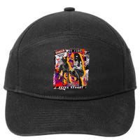 Danger Badass Bitch Never Regret Punk Goth Lady With Dog 7-Panel Snapback Hat