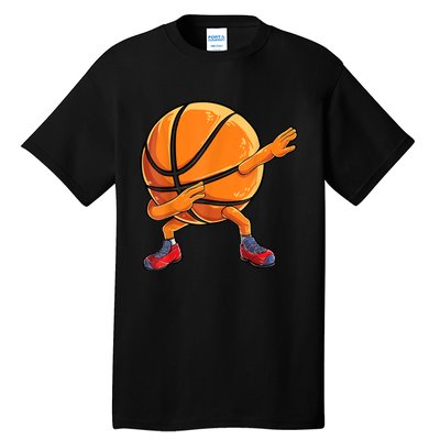 Dabbing Basketball Ball Funny Men Women Sports Player Tall T-Shirt