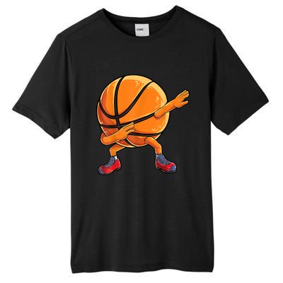 Dabbing Basketball Ball Funny Men Women Sports Player Tall Fusion ChromaSoft Performance T-Shirt