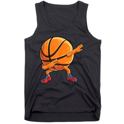 Dabbing Basketball Ball Funny Men Women Sports Player Tank Top