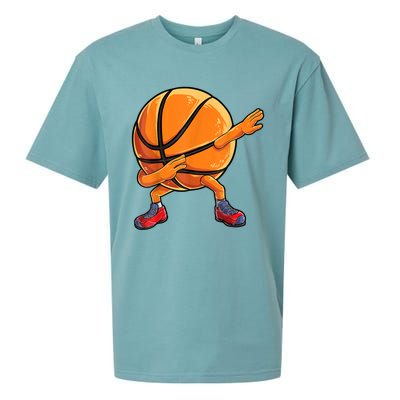 Dabbing Basketball Ball Funny Men Women Sports Player Sueded Cloud Jersey T-Shirt