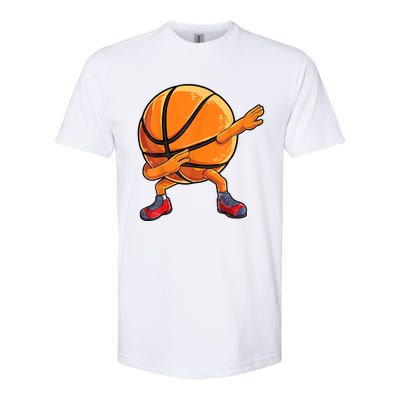 Dabbing Basketball Ball Funny Men Women Sports Player Softstyle CVC T-Shirt