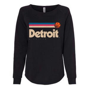 Detroit Basketball B Ball City Michigan Retro Detroit Womens California Wash Sweatshirt