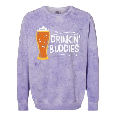 Drinkin Buddies Beer Funny Drinking St Patricks Day Colorblast Crewneck Sweatshirt