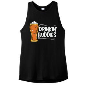 Drinkin Buddies Beer Funny Drinking St Patricks Day Ladies PosiCharge Tri-Blend Wicking Tank