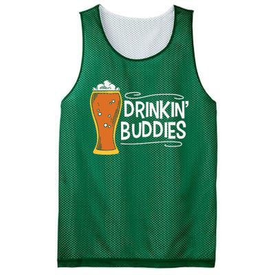 Drinkin Buddies Beer Funny Drinking St Patricks Day Mesh Reversible Basketball Jersey Tank