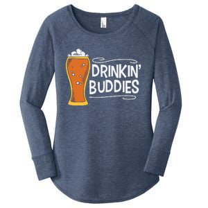 Drinkin Buddies Beer Funny Drinking St Patricks Day Women's Perfect Tri Tunic Long Sleeve Shirt