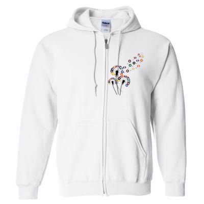 Dandelion Billiard Billiard Player Full Zip Hoodie